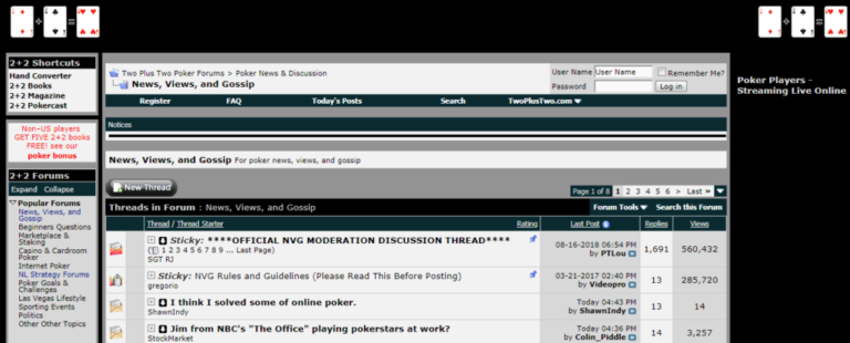 2+2 Forum Sold, No Info on Any IP Beyond the Site - Poker News Daily