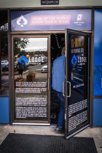 The Lodge Card Club door