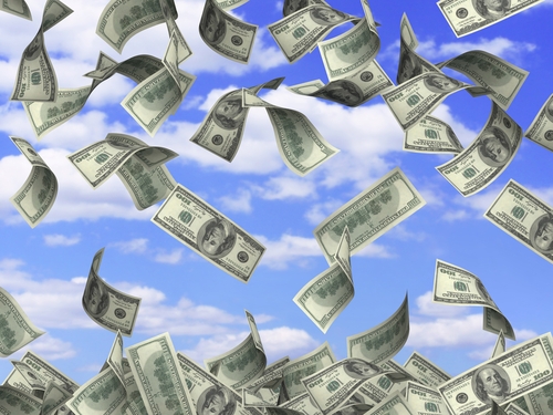 MONEY FALLING FROM THE SKY