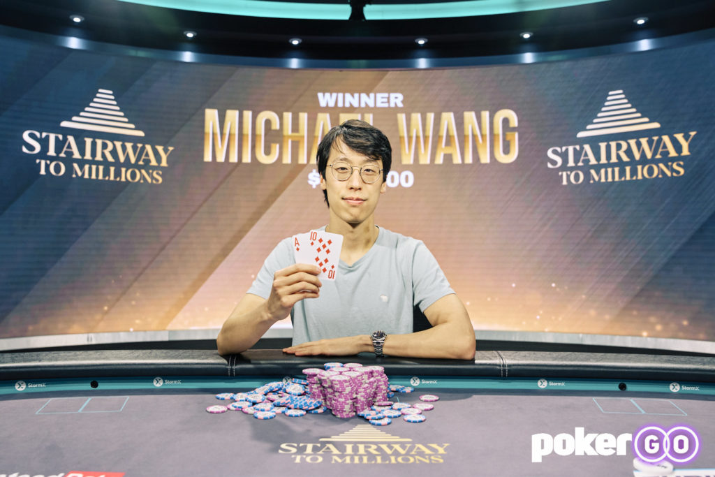 Michael Wang Wins PokerGO “Stairway to Millions” Event #5 1 2022 Stairway To Millions Event 5 Winner Michael Wang