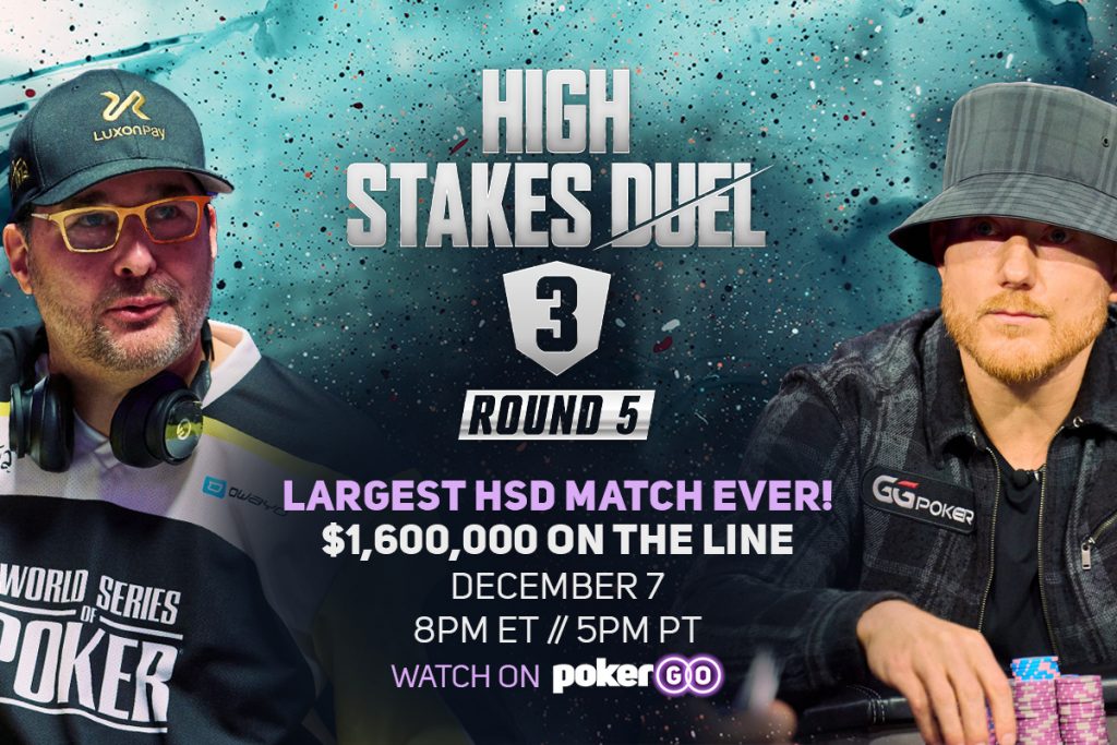Jason Koon Steps Forward to Battle Phil Hellmuth in $1.6 Million High Stakes Duel III Round 5 1 High Stakes Duel 3 Round 5 Phil Hellmuth Jason Koon 1200x800