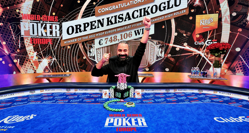 Orpen Kisacikoglu Shines in Diamond High Roller at 2022 WSOPE 1 OrpenKisacikoglu