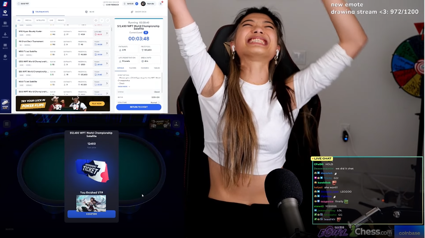 Chess Woman Grandmaster Holds WPT World Championship Seat Giveaway, Gives It to Her Boyfriend 1 Qiyu Zhou