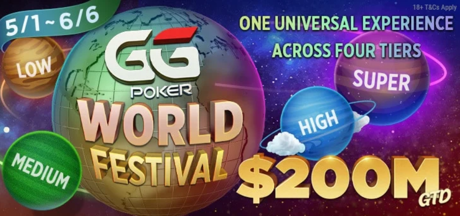 GGPoker Unveils $200 Million Guaranteed GGPoker World Festival 1 GGPoker World Festival Banner