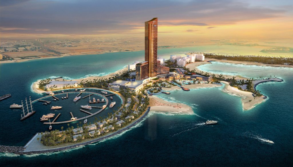 Wynn Resorts Unveils Plans for Casino in United Arab Emirates 2 Wynn Al Marjan Island View of island reduced