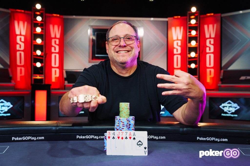 Today at the WSOP: David “ODB” Baker Makes a Huge Comeback, Erik Seidel Chasing #10 1 Event 24 Winner David ODB Baker WSOP 2023 EnriqueM EM29435