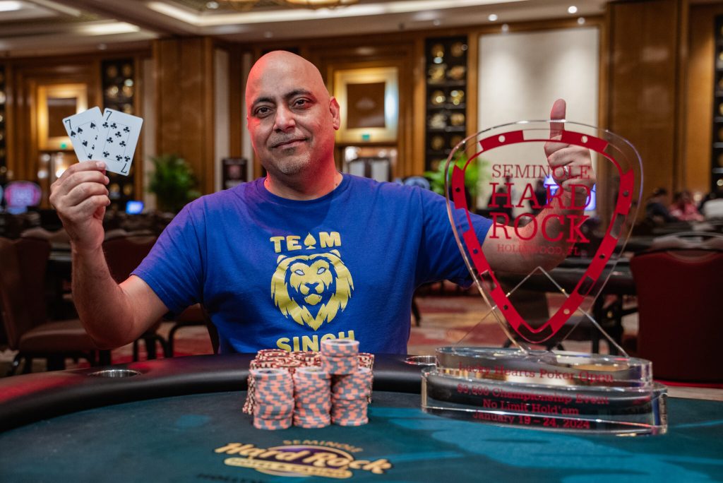 Hearts Afire: Raminder Singh Captures Seminole Hard Rock Lucky Hearts Main Event 1 RaminderSingh