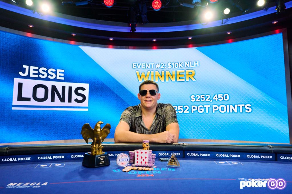Erik Seidel, Jesse Lonis Draw First Blood at 2024 U. S. Poker Open 1 JesseLonisPGT
